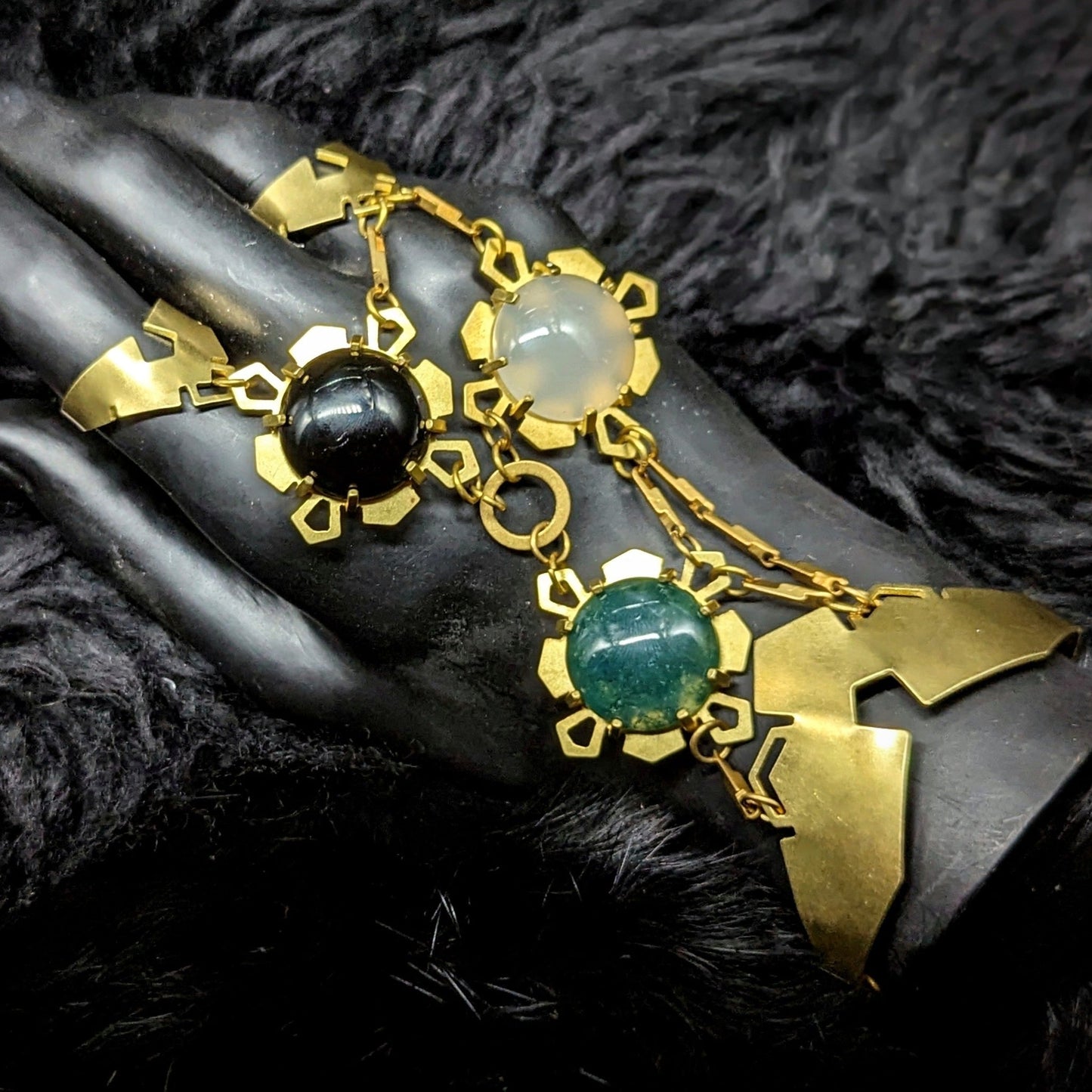 DARKSTAR MACHINATIONS - 3 GEM Hand Piece / Brass - Hand Pieces