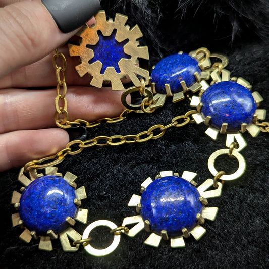 ELIZABETH Choker / Lapis Lazuli / Brass