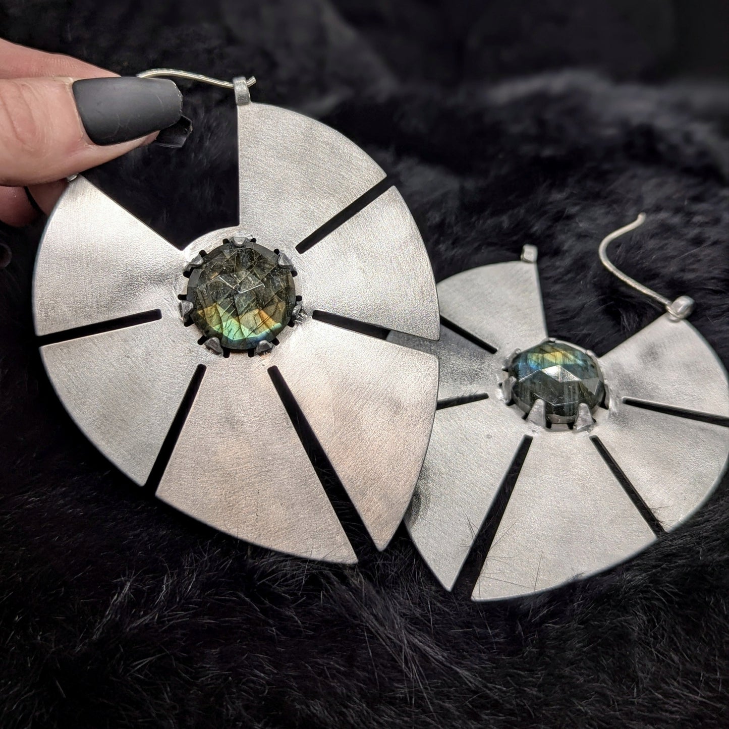 SUNSHEILD Ear Weights / Labradorite / Aluminum