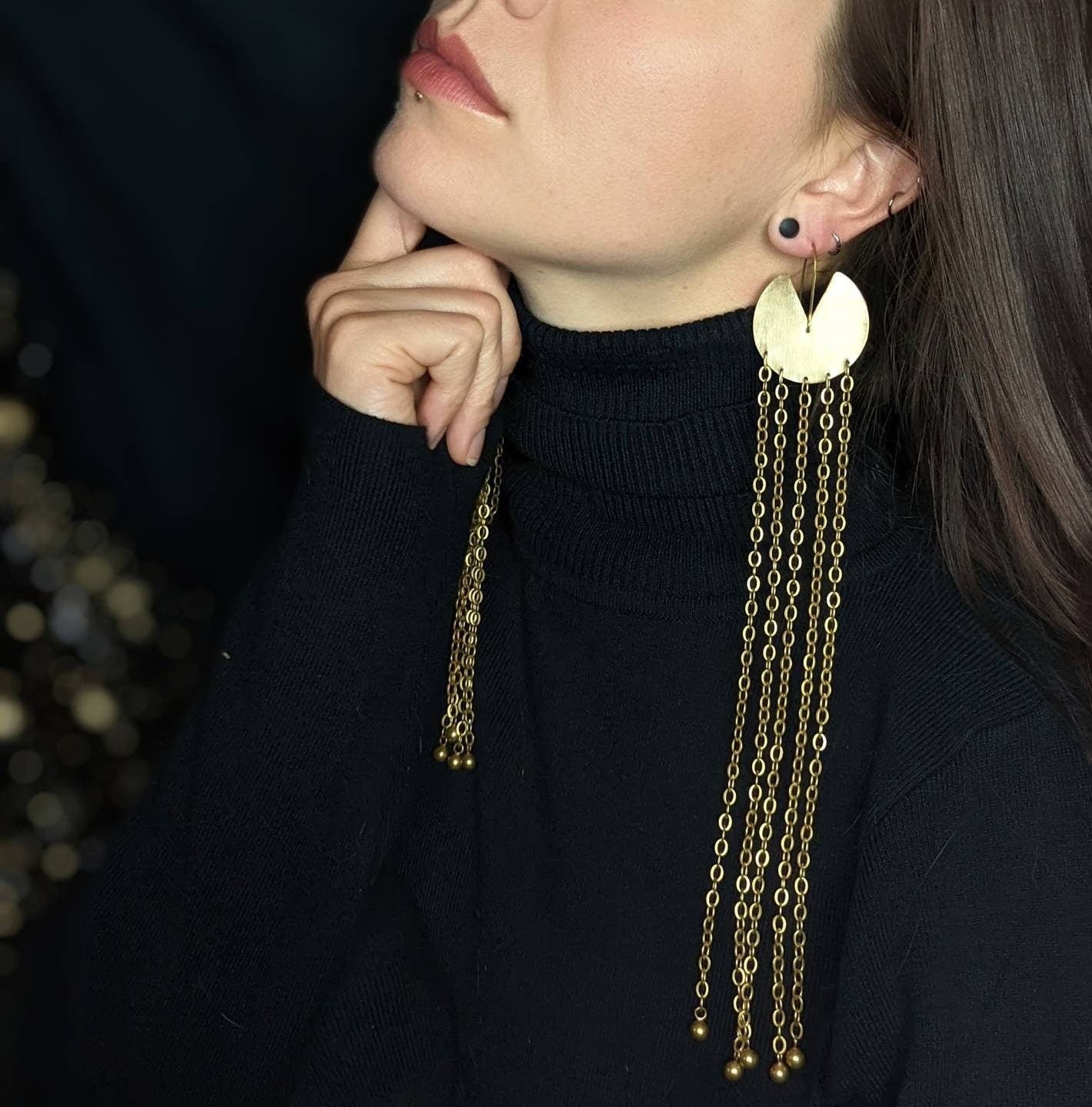 DARKSTAR MACHINATIONS - APOLLO Earrings / Brass - earrings