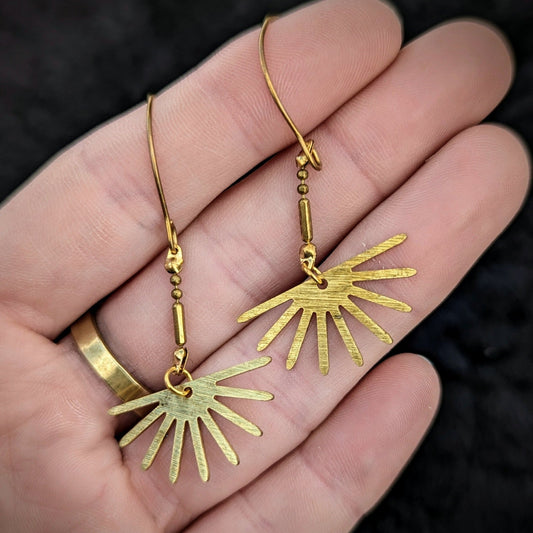 DARKSTAR MACHINATIONS - BEAM Earrings / Brass - earrings