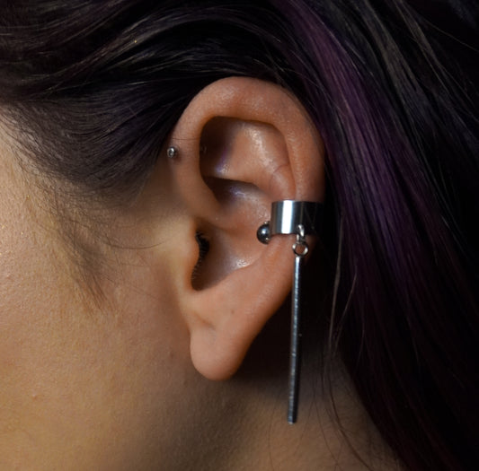 Long Bar Earcuff / Silver