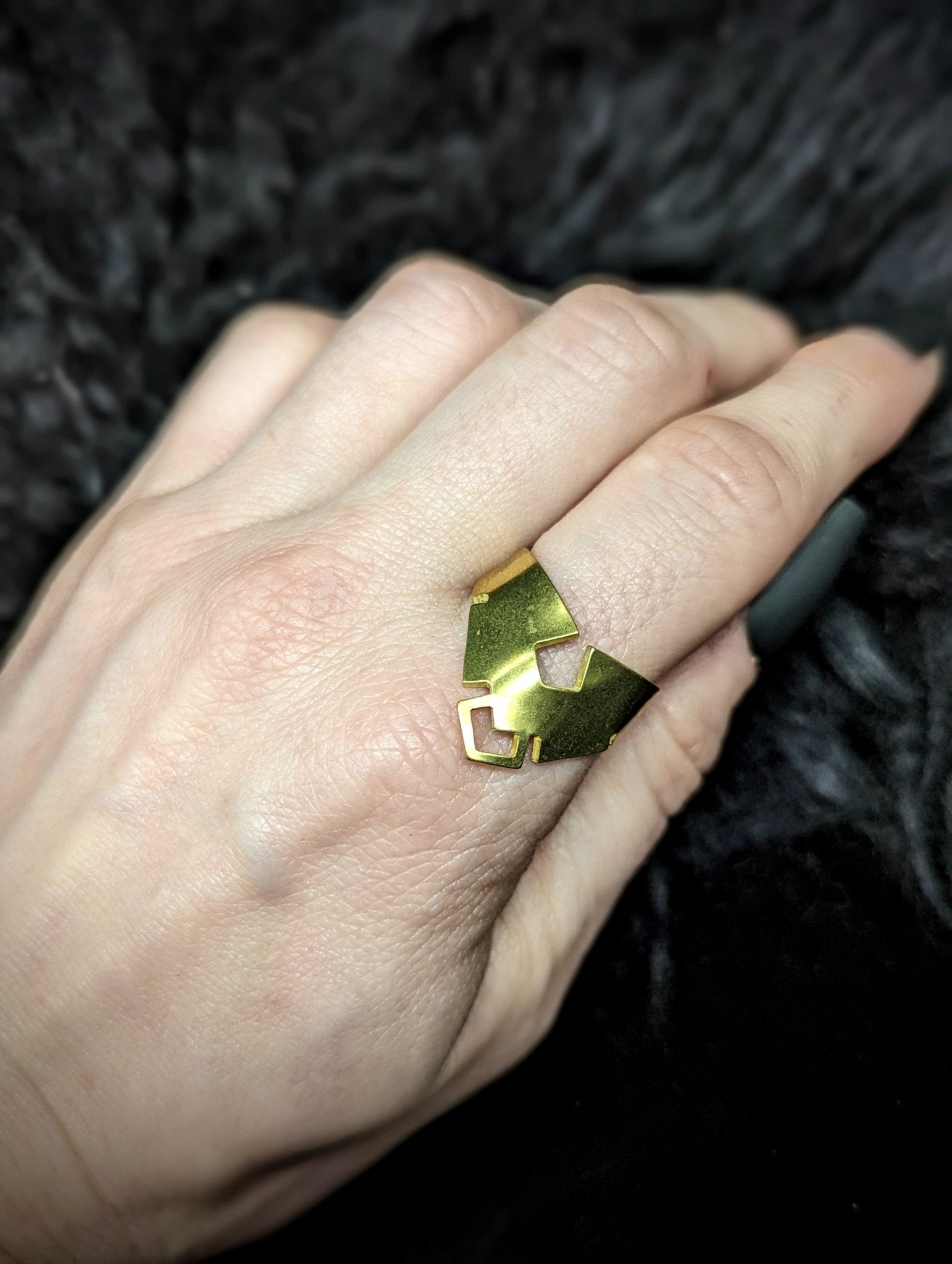 DARKSTAR MACHINATIONS - CHEVRON Ring / Brass - Ring