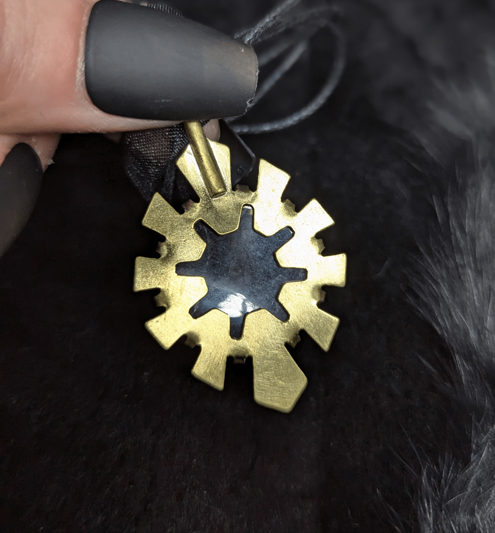 DARKSTAR MACHINATIONS - HYPERDRIVE Pendant / Amethyst / Brass - pendant