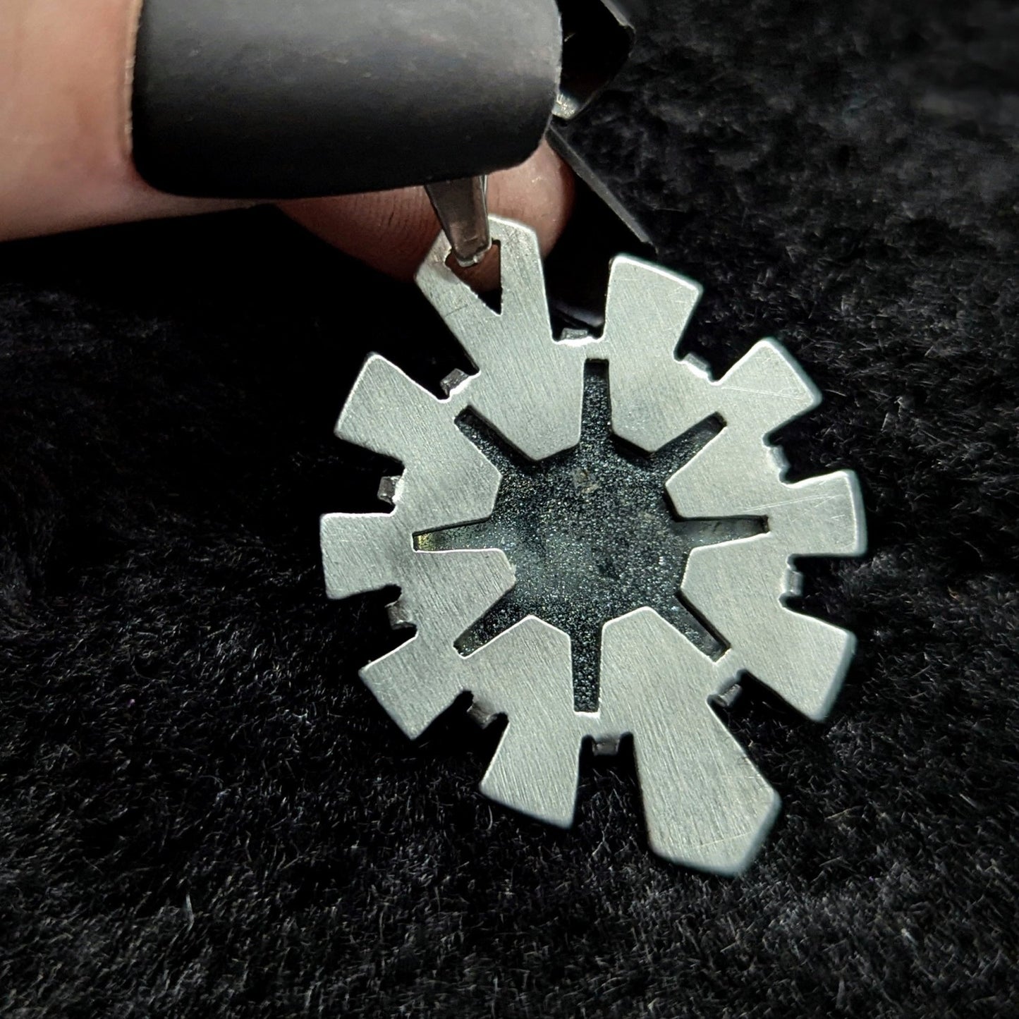 DARKSTAR MACHINATIONS - HYPERDRIVE Pendant / Hematite / Aluminum - pendant