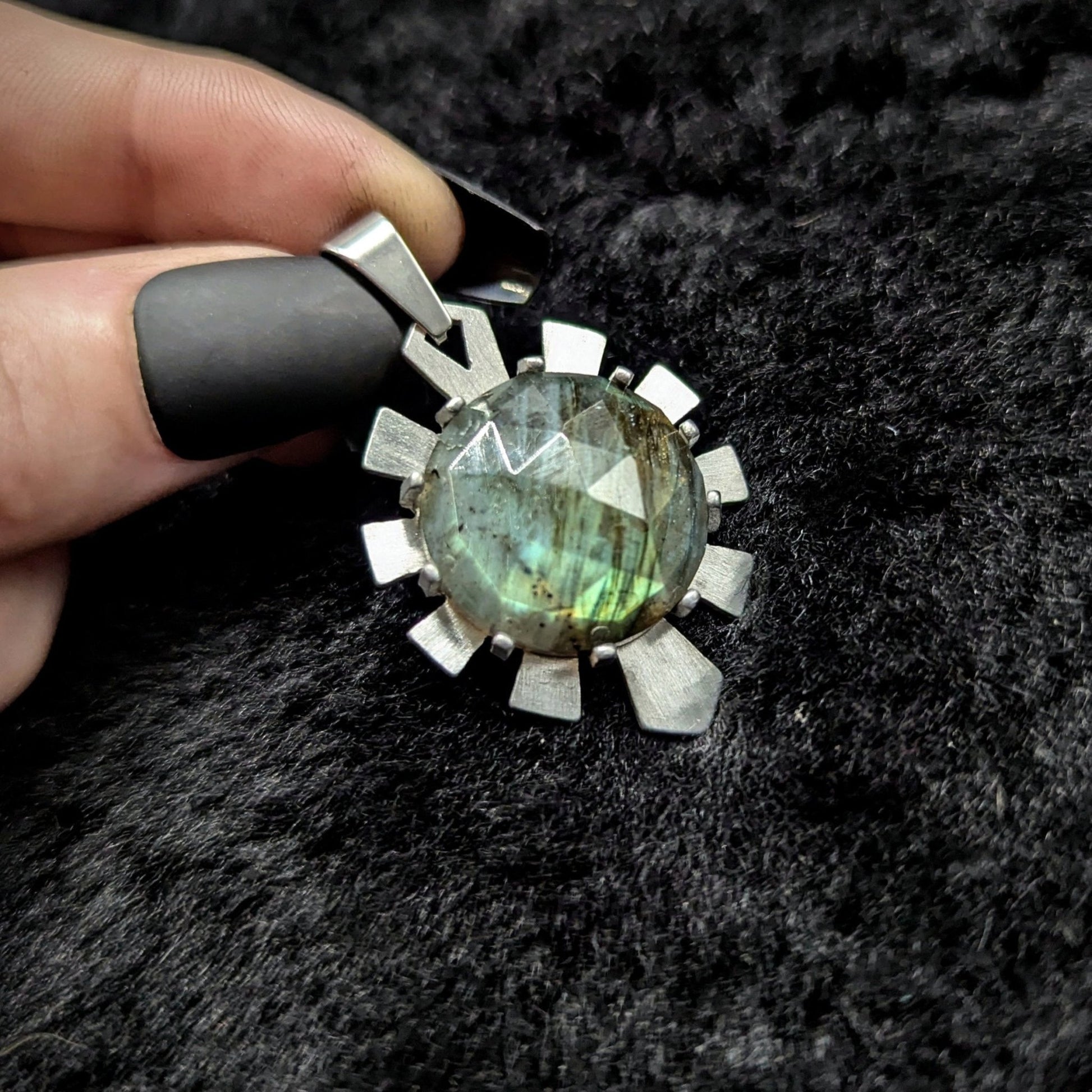 DARKSTAR MACHINATIONS - HYPERDRIVE Pendant / Labradorite / Aluminum - pendant