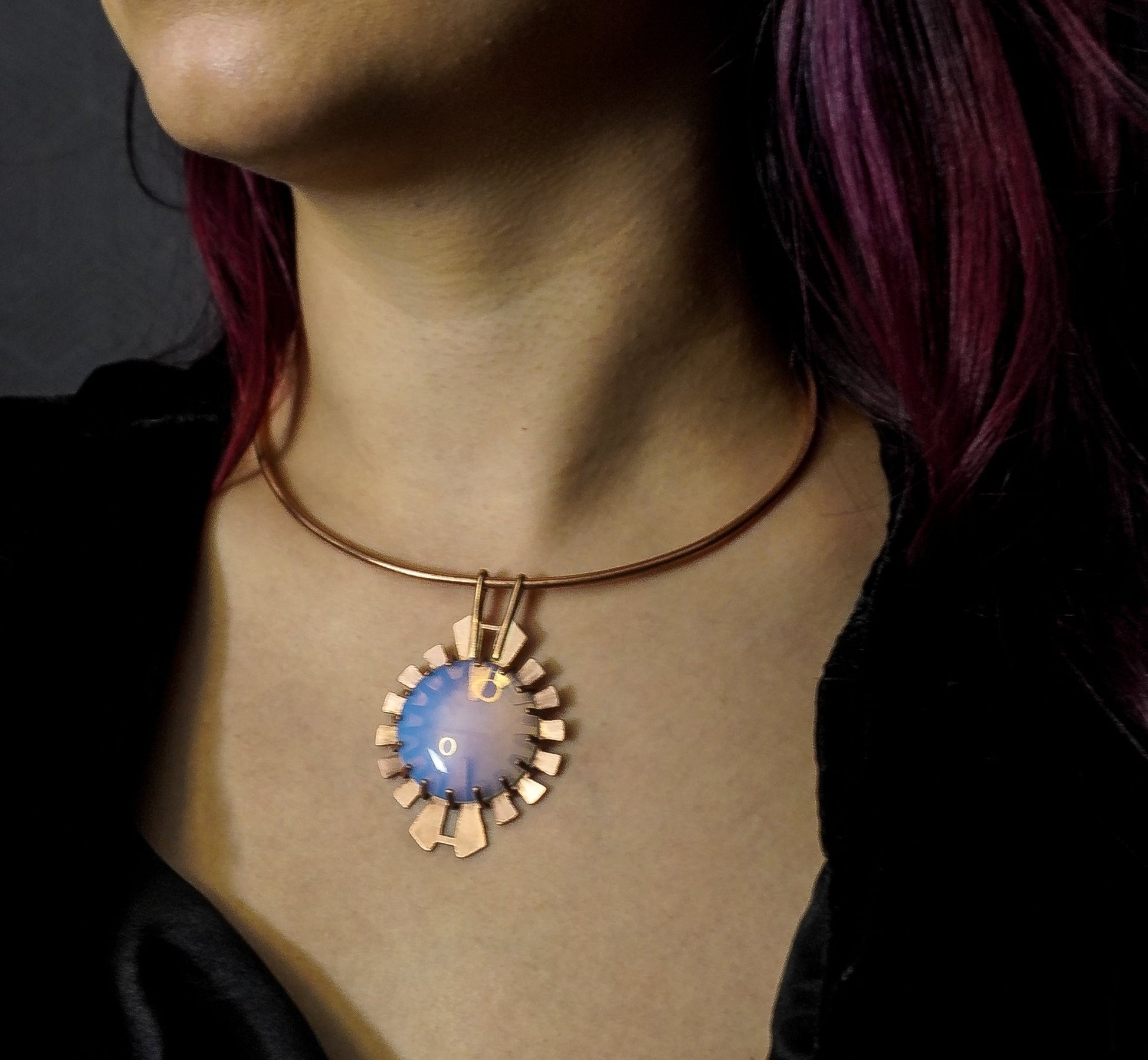 DARKSTAR MACHINATIONS - HYPERDRIVE Pendant / Opalite / Copper - pendant