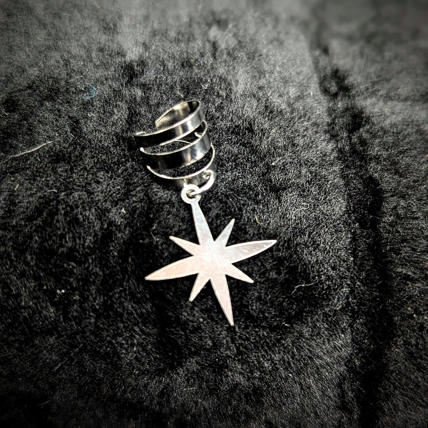 DARKSTAR MACHINATIONS - NORTHSTAR Earcuff / Silver - earcuff