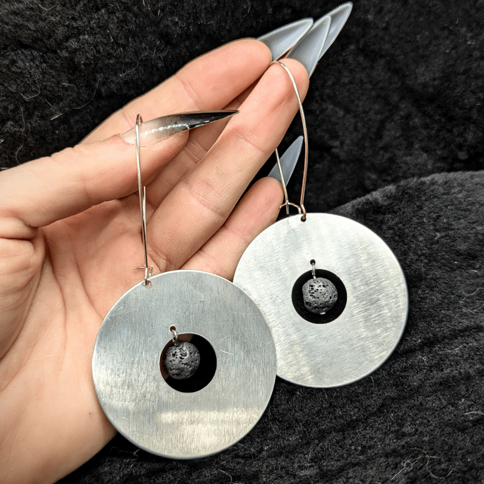 DARKSTAR MACHINATIONS - PLANET Earrings / Aluminum - earrings