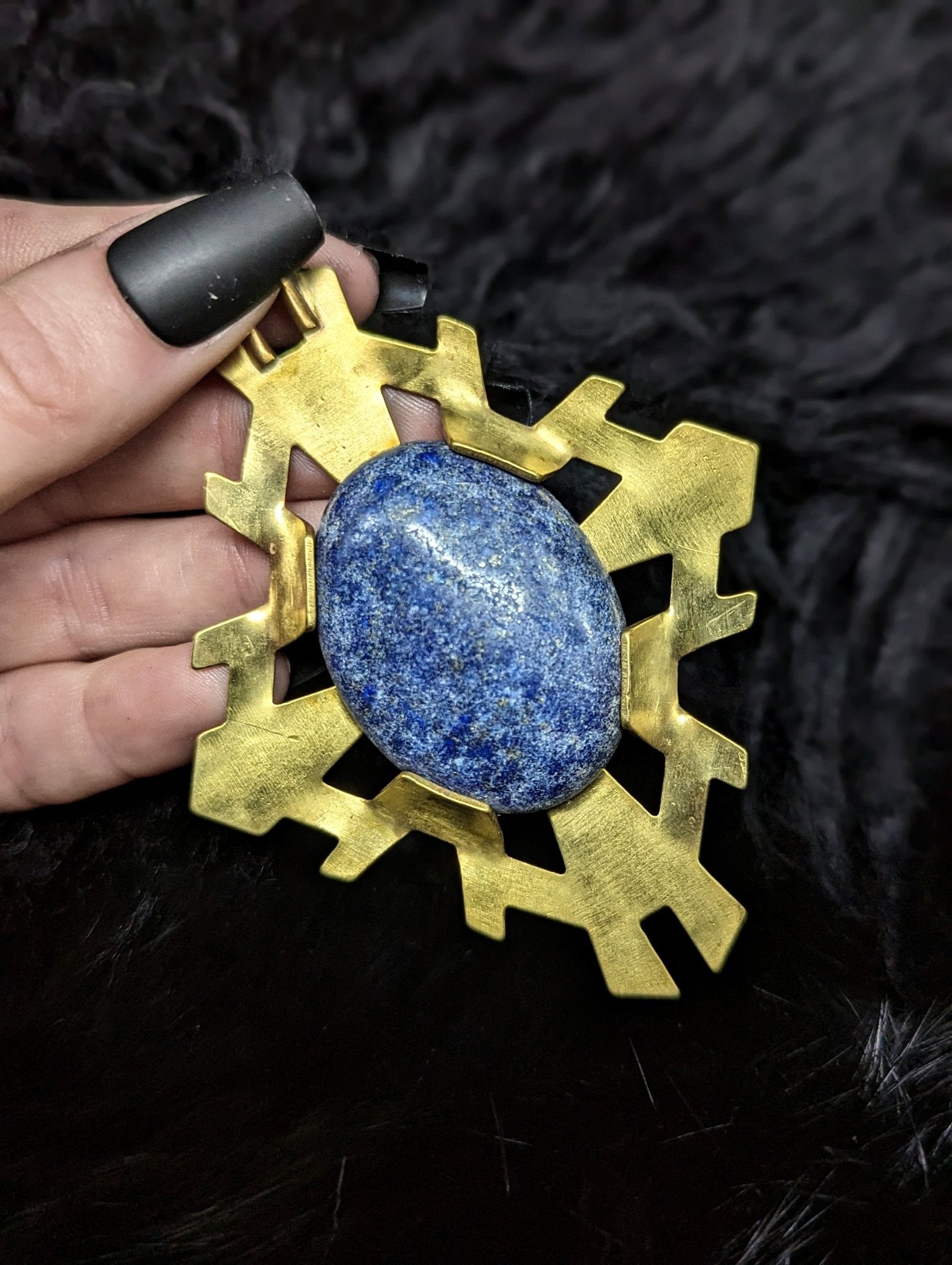 DARKSTAR MACHINATIONS - REGENCY Pendant / Lapis Lazuli / Brass - pendant