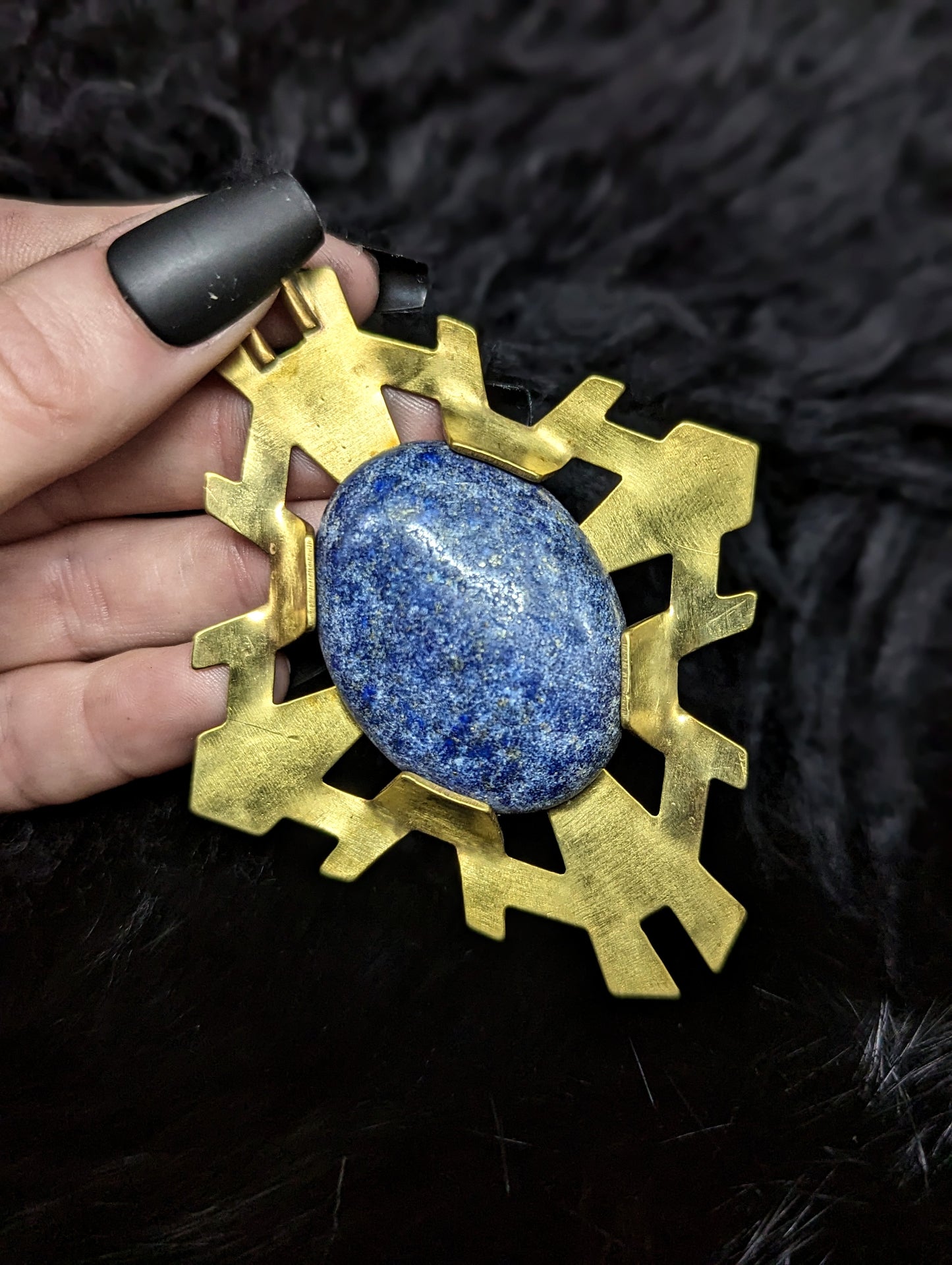 REGENCY Pendant / Lapis Lazuli / Brass