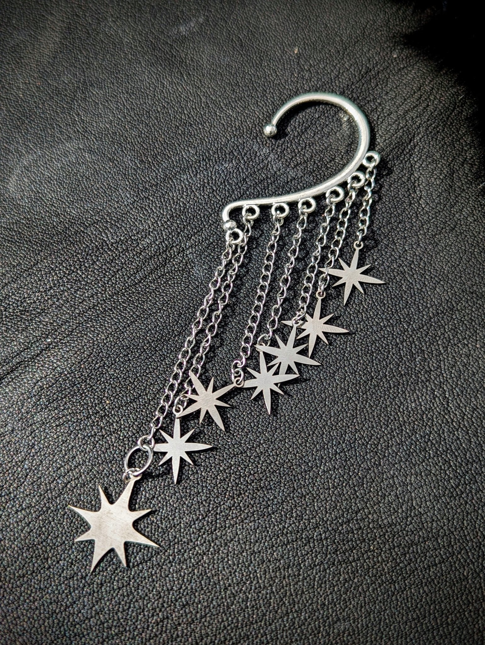 DARKSTAR MACHINATIONS - TWILIGHT Dangle Earcuff / Silver - earcuff