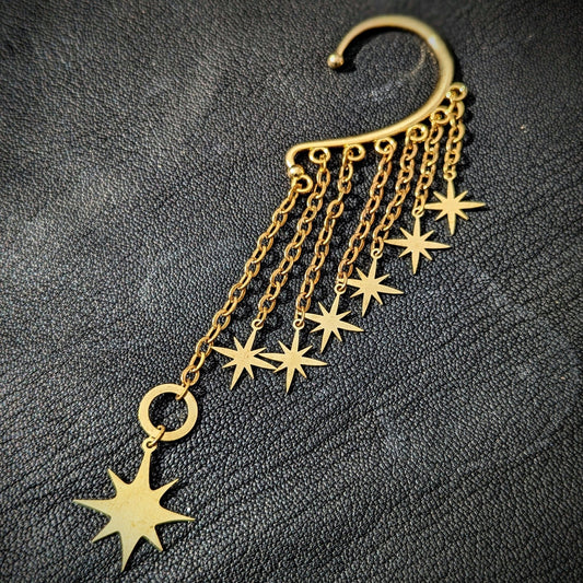 DARKSTAR MACHINATIONS - TWILIGHT Earcuff / Brass - earcuff