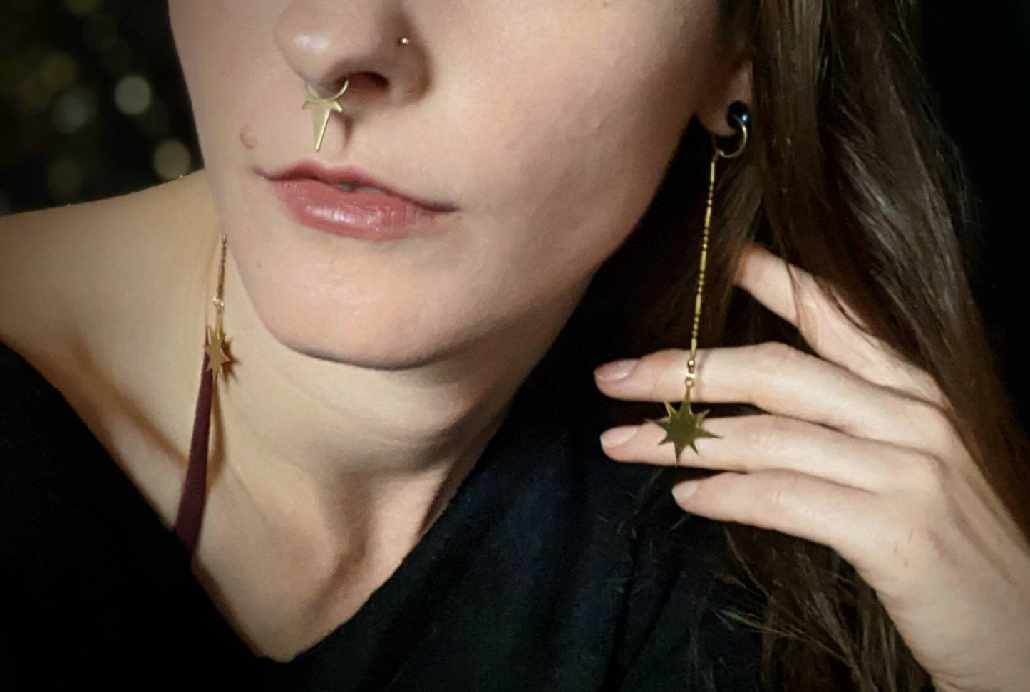 DARKSTAR MACHINATIONS - DOUMU Earrings / Brass - earrings