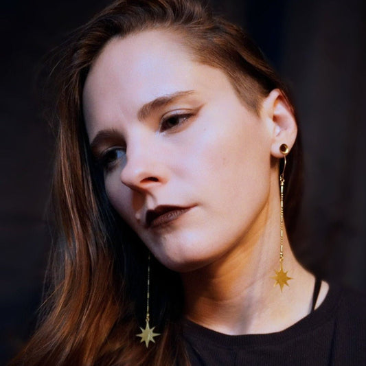 DARKSTAR MACHINATIONS - DOUMU Earrings / Brass - earrings