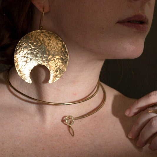 DARKSTAR MACHINATIONS - LUNA Earrings / Brass - earrings