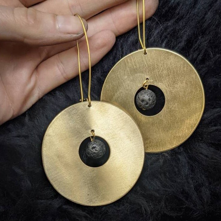 DARKSTAR MACHINATIONS - PLANET Earrings / Brass - earrings