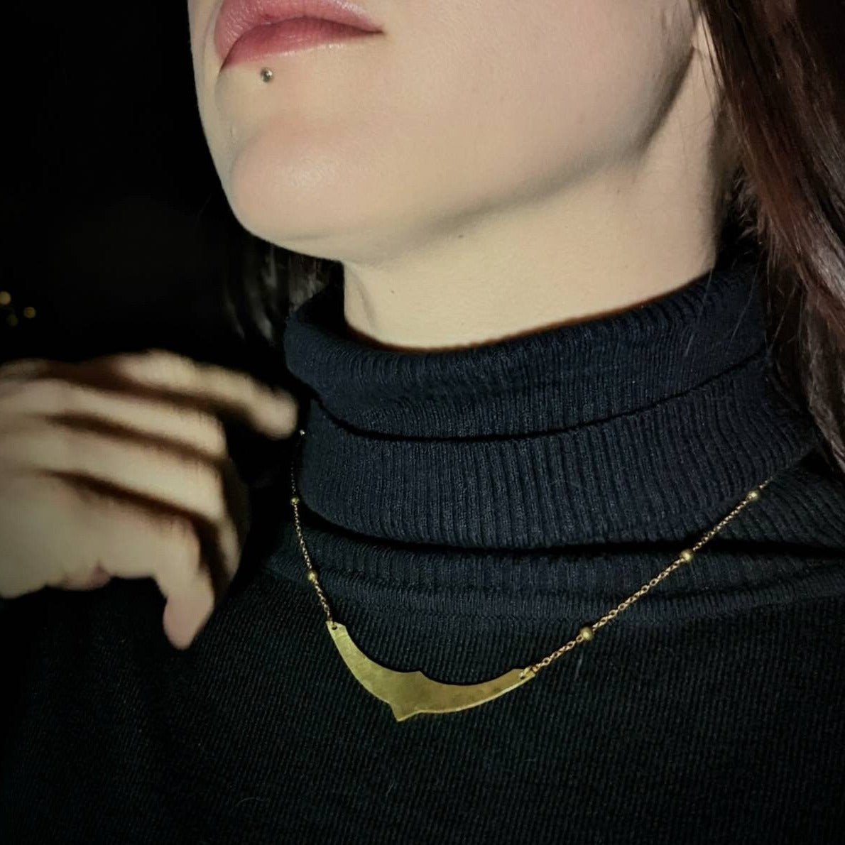 DARKSTAR MACHINATIONS - RAVEN Necklace / Brass - necklace