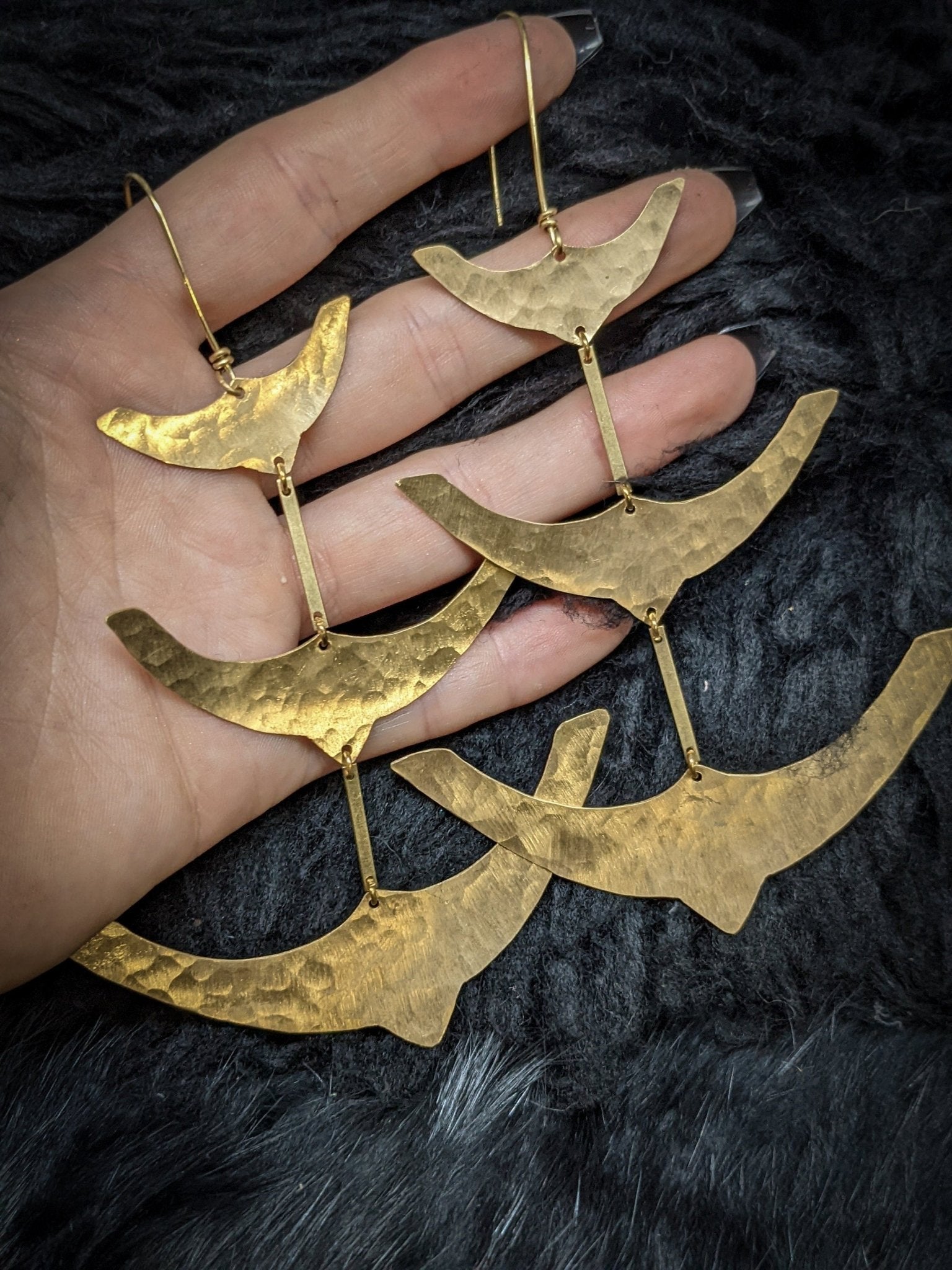 DARKSTAR MACHINATIONS - SPINE Earrings / Brass - earrings